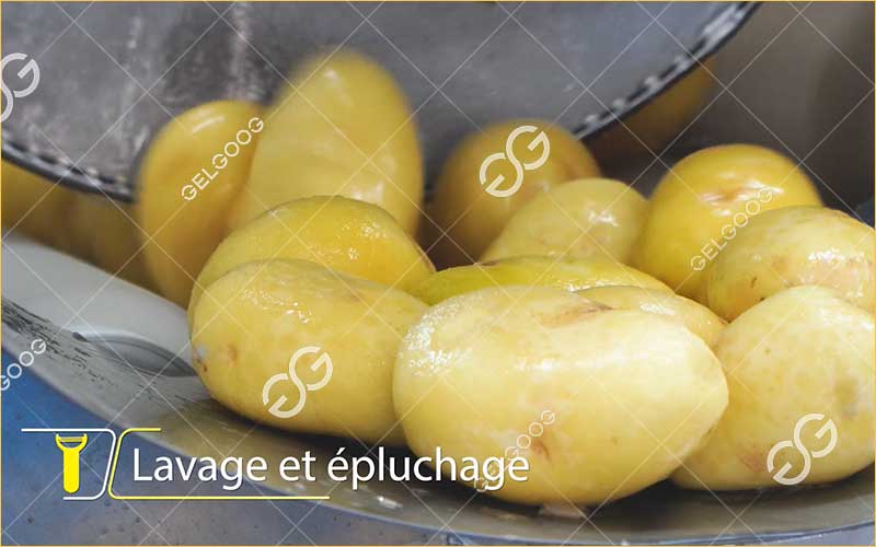 Du Nettoyage Et De L'Épluchage Des Pommes De Terre