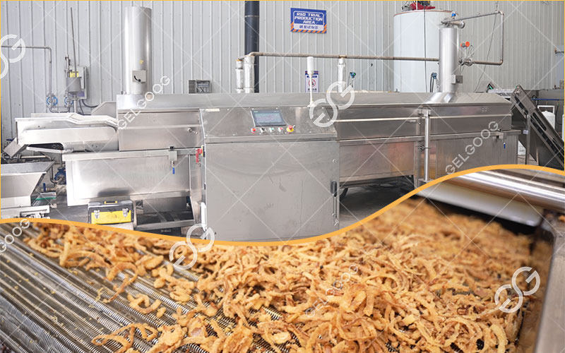 Friteuse En Continu Pour Échalotes Croustillantes